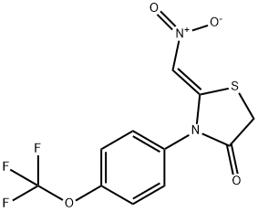 2-(NITROMETHYLENE)-3-[4-(TRIFLUOROMETHOXY)PHENYL]-1,3-THIAZOLAN-4-ONE Struktur