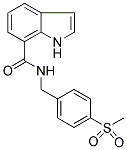 N-(4-(METHYLSULPHONYL)BENZYL)-(1H)-INDOLE-7-CARBOXAMIDE Struktur