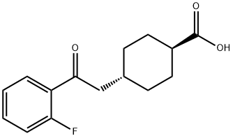 TRANS-4-[2-(2-FLUOROPHENYL)-2-OXOETHYL]CYCLOHEXANE-1-CARBOXYLIC ACID Struktur