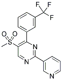 5-(METHYLSULPHONYL)-2-(PYRIDIN-3-YL)-4-[3-(TRIFLUOROMETHYL)PHENYL]PYRIMIDINE Struktur