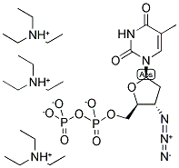 3'-AZIDO 3'-DEOXYTHYMIDINE 5'-DI-PHOSPHATE, TRITRIETHYLAMMONIUM SALT Struktur