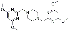 1,4-BIS[(4,6-DIMETHOXYPYRIMIDIN-2-YL)METHYL]PIPERAZINE Struktur