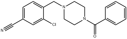 4-[(4-BENZOYLPIPERAZIN-1-YL)METHYL]-3-CHLOROBENZONITRILE Struktur