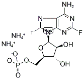 2-FLUOROADENINE-BETA-D-ARABINOFURANOSIDE 5'-MONOPHOSPHATE, DIAMMONIUM SALT, [8-3H]- Struktur