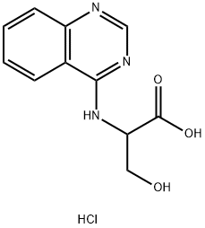 3-HYDROXY-2-(QUINAZOLIN-4-YLAMINO)PROPIONIC ACID HYDROCHLORIDE Struktur