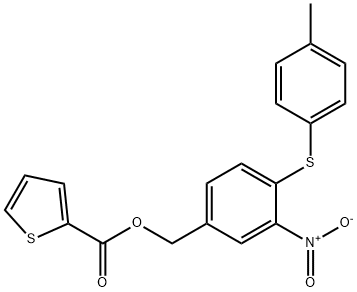 4-[(4-METHYLPHENYL)SULFANYL]-3-NITROBENZYL 2-THIOPHENECARBOXYLATE Struktur