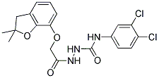 N-(((3,4-DICHLOROPHENYL)AMINO)CARBONYLAMINO)-2-(2,2-DIMETHYL(3-OXAINDAN-4-YLOXY))ETHANAMIDE Struktur