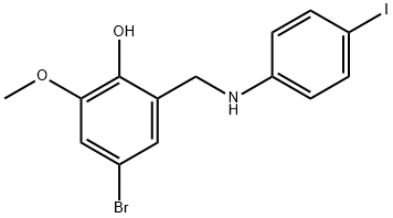 4-BROMO-2-[(4-IODOANILINO)METHYL]-6-METHOXYBENZENOL Struktur