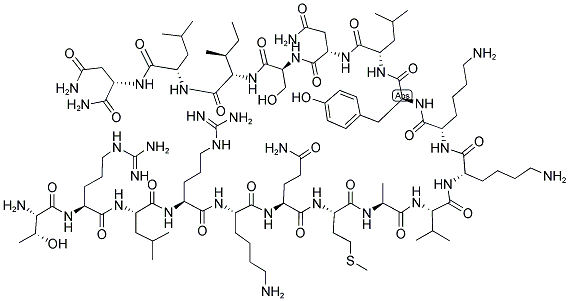 THR-ARG-LEU-ARG-LYS-GLN-MET-ALA-VAL-LYS-LYS-TYR-LEU-ASN-SER-ILE-LEU-ASN-NH2 Struktur