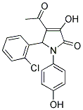 4-ACETYL-5-(2-CHLOROPHENYL)-3-HYDROXY-1-(4-HYDROXYPHENYL)-1,5-DIHYDRO-2H-PYRROL-2-ONE Struktur