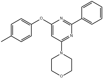 4-METHYLPHENYL 6-MORPHOLINO-2-PHENYL-4-PYRIMIDINYL ETHER Struktur