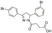 4-[5-(3-BROMOPHENYL)-3-(4-BROMOPHENYL)-4,5-DIHYDRO-1H-PYRAZOL-1-YL]-4-OXOBUTANOIC ACID Struktur