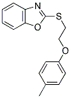 2-([2-(4-METHYLPHENOXY)ETHYL]THIO)-1,3-BENZOXAZOLE Struktur