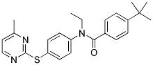 4-TERT-BUTYL-N-ETHYL-N-[4-[(4-METHYLPYRIMIDIN-2-YL)THIO]PHENYL]BENZAMIDE Struktur