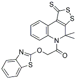 5-[(1,3-BENZOTHIAZOL-2-YLOXY)ACETYL]-4,4-DIMETHYL-4,5-DIHYDRO-1H-[1,2]DITHIOLO[3,4-C]QUINOLINE-1-THIONE Struktur