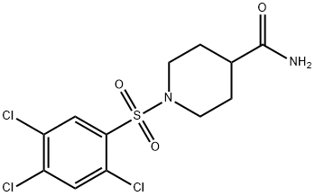 1-((2,4,5-TRICHLOROPHENYL)SULFONYL)PIPERIDINE-4-CARBOXAMIDE Struktur