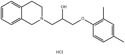 1-(3,4-DIHYDROISOQUINOLIN-2(1H)-YL)-3-(2,4-DIMETHYLPHENOXY)PROPAN-2-OL HYDROCHLORIDE Struktur