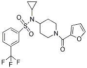 4-[CYCLOPROPYL[((3-TRIFLUOROMETHYL)PHENYL)SULPHONYL]AMINO]-1-[(2-FURANYL)CARBONYL]PIPERIDINE Struktur