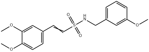 (E)-2-(3,4-DIMETHOXYPHENYL)-N-(3-METHOXYBENZYL)-1-ETHENESULFONAMIDE Struktur