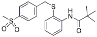 2,2-DIMETHYL-N-[2-(4-(METHYLSULPHONYL)BENZYLTHIO)PHENYL]PROPANAMIDE Struktur