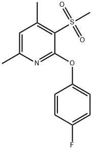 2-(4-FLUOROPHENOXY)-4,6-DIMETHYL-3-(METHYLSULFONYL)PYRIDINE Struktur