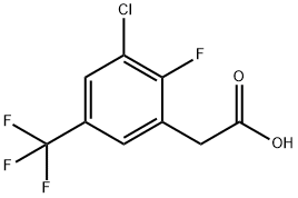 3-CHLORO-2-FLUORO-5-(TRIFLUOROMETHYL)PHENYLACETIC ACID Struktur