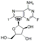 2-FLUOROADENINE-BETA-D-ARABINOFURANOSIDE, [8-3H]- Struktur