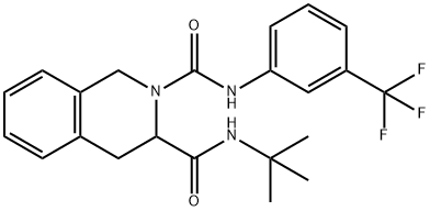 N3-(TERT-BUTYL)-N2-[3-(TRIFLUOROMETHYL)PHENYL]-3,4-DIHYDRO-2,3(1H)-ISOQUINOLINEDICARBOXAMIDE Struktur