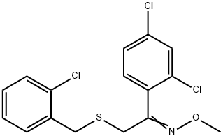 2-[(2-CHLOROBENZYL)SULFANYL]-1-(2,4-DICHLOROPHENYL)-1-ETHANONE O-METHYLOXIME Struktur