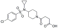 4-[4-[((4-CHLOROPHENYL)SULPHONYL)CYCLOPROPYLAMINO]PIPERIDIN-1-YL]-4-OXOBUTANOIC ACID Struktur