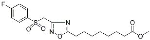 METHYL 8-(3-([(4-FLUOROPHENYL)SULFONYL]METHYL)-1,2,4-OXADIAZOL-5-YL)OCTANOATE Struktur