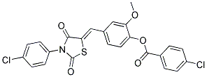 4-{(Z)-[3-(4-CHLOROPHENYL)-2,4-DIOXO-1,3-THIAZOLIDIN-5-YLIDENE]METHYL}-2-METHOXYPHENYL 4-CHLOROBENZOATE Struktur