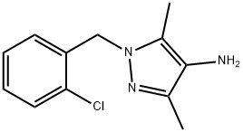 1-(2-CHLORO-BENZYL)-3,5-DIMETHYL-1H-PYRAZOL-4-YLAMINE Struktur