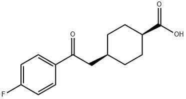 CIS-4-[2-(4-FLUOROPHENYL)-2-OXOETHYL]CYCLOHEXANE-1-CARBOXYLIC ACID Struktur