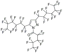 3,5-BIS(TRIDECAFLUORO-1-HEXYL)-1-(NONAFLUOROPENTANOYL)PYRAZOLE Struktur