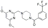 4-[(4,6-DIMETHOXYPYRIMIDIN-2-YL)METHYL]-1-[3-(TRIFLUOROMETHYL)BENZOYL]PIPERAZINE Struktur