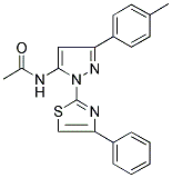 N-[3-(4-METHYLPHENYL)-1-(4-PHENYL-1,3-THIAZOL-2-YL)-1H-PYRAZOL-5-YL]ACETAMIDE Struktur