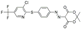 5-((4-(3-CHLORO-5-(TRIFLUOROMETHYL)(2-PYRIDYLTHIO))PHENYL)DIAZENYL)-2,2-DIMETHYL-1,3-DIOXANE-4,6-DIONE Struktur