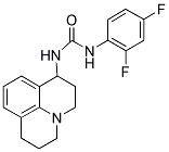 N-2,4-DIFLUOROPHENYL-N'-(2,3,6,7-TETRAHYDRO-(1H,5H)-BENZO[IJ]QUINOLIZIN-3-YL)UREA Struktur