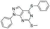 6-(METHYLSULFANYL)-1-PHENYL-4-(PHENYLSULFANYL)-1H-PYRAZOLO[3,4-D]PYRIMIDINE Struktur