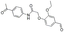 2-(2-ETHOXY-4-FORMYLPHENOXY) ACETIC ACID, N-(4-ACETYLPHENYL) AMIDE Struktur