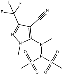 N'-[4-CYANO-1-METHYL-3-(TRIFLUOROMETHYL)-1H-PYRAZOL-5-YL]-N'-METHYL-N-(METHYLSULFONYL)METHANESULFONOHYDRAZIDE Struktur