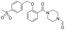 4-[2-(4-(METHYLSULPHONYL)BENZYLOXY)BENZOYL]PIPERAZINE-1-CARBOXALDEHYDE Struktur