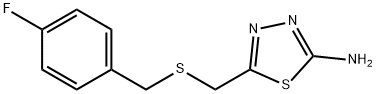 5-(4-FLUORO-BENZYLSULFANYLMETHYL)-[1,3,4]THIADIAZOL-2-YLAMINE Struktur