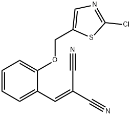 2-((2-[(2-CHLORO-1,3-THIAZOL-5-YL)METHOXY]PHENYL)METHYLENE)MALONONITRILE Struktur