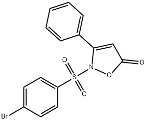 2-[(4-BROMOPHENYL)SULFONYL]-3-PHENYL-5(2H)-ISOXAZOLONE Struktur