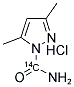 1H (3,5-DIMETHYLPYRAZOLE)-1-CARBOXAMIDINE [14C], HYDROCHLORIDE Struktur