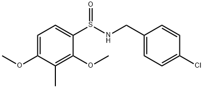 N-(4-CHLOROBENZYL)-2,4-DIMETHOXY-3-METHYLBENZENESULFINAMIDE Struktur