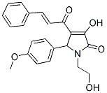 3-HYDROXY-1-(2-HYDROXYETHYL)-5-(4-METHOXYPHENYL)-4-[(2E)-3-PHENYLPROP-2-ENOYL]-1,5-DIHYDRO-2H-PYRROL-2-ONE Struktur