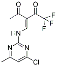 3-([(4-CHLORO-6-METHYLPYRIMIDIN-2-YL)AMINO]METHYLENE)-1,1,1-TRIFLUOROPENTANE-2,4-DIONE Struktur